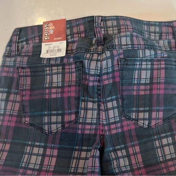 Mudd plaid skinny jeans size 7 - Picture 2 of 6